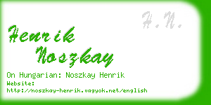 henrik noszkay business card